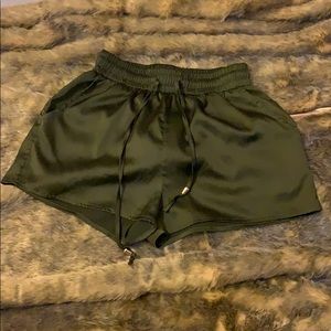 Olive green booty shorts